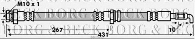 BORG & BECK bbh7640 -  Тормозной шланг